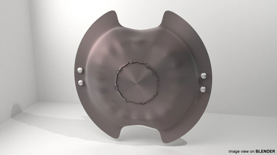 Personal Armor Shield - Ancient Spartan Shield 3D Model .c4d .max .obj .3ds .fbx .stl .blend 