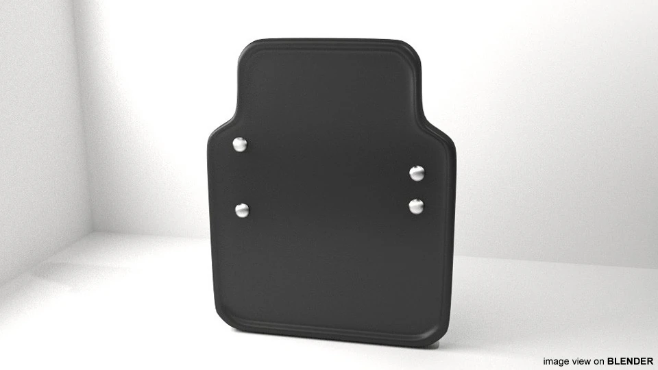 Personal Armor Shield - Modern Ballistic Shield 3D Model .c4d .max .obj .3ds .fbx .stl .blend