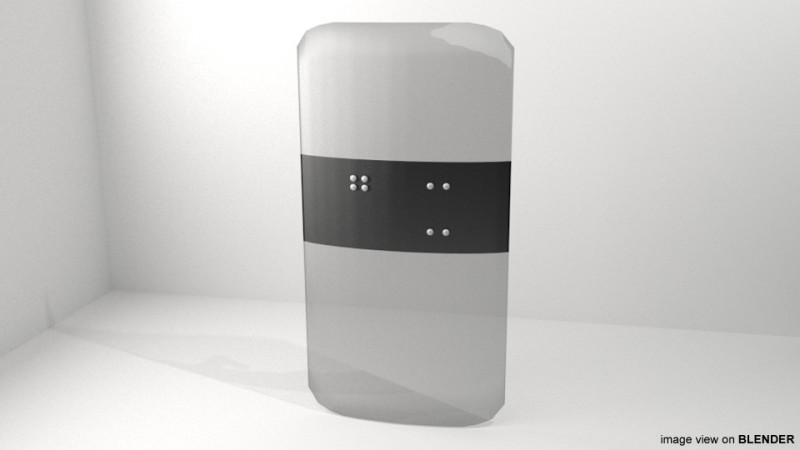 Personal Armor Shield - Modern Riot Shield Modelo 3D .c4d .max .obj .3ds .fbx .stl .blend
