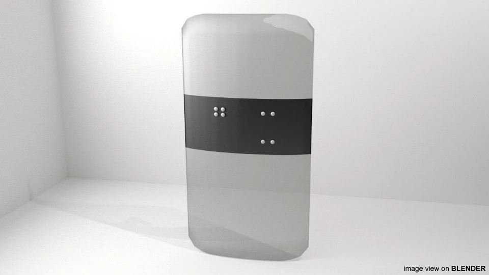 Personal Armor Shield - Modern Riot Shield 3D Model .c4d .max .obj .3ds .fbx .stl .blend 
