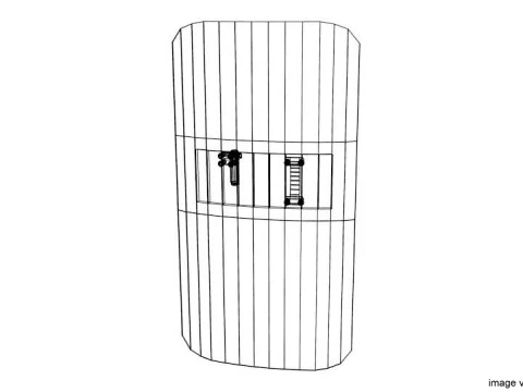 Personal Armor Shield - Modern Riot Shield 3D Model
