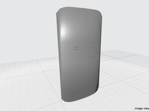 Personal Armor Shield - Modern Riot Shield 3D Model