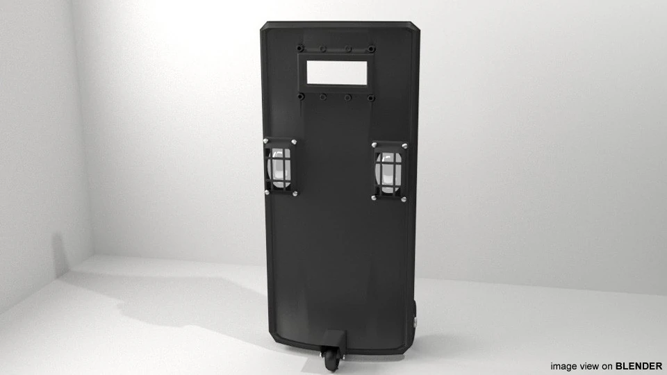 Personal Armor Shield - Modern Roller Ballistic Shield 3D Model .c4d .max .obj .3ds .fbx .stl .blend