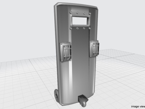 Personal Armor Shield - Modern Roller Ballistic Shield 3D Model