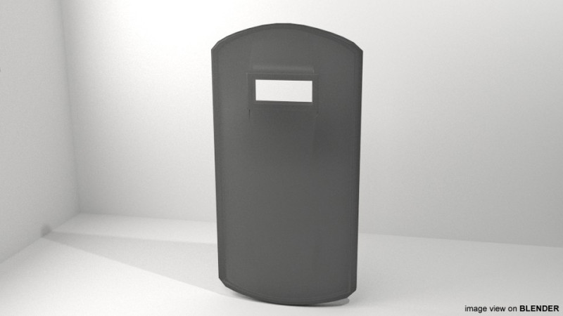 Personal Armor Shield - Modern Swat Shield 3D Model .c4d .max .obj .3ds .fbx .stl .blend 