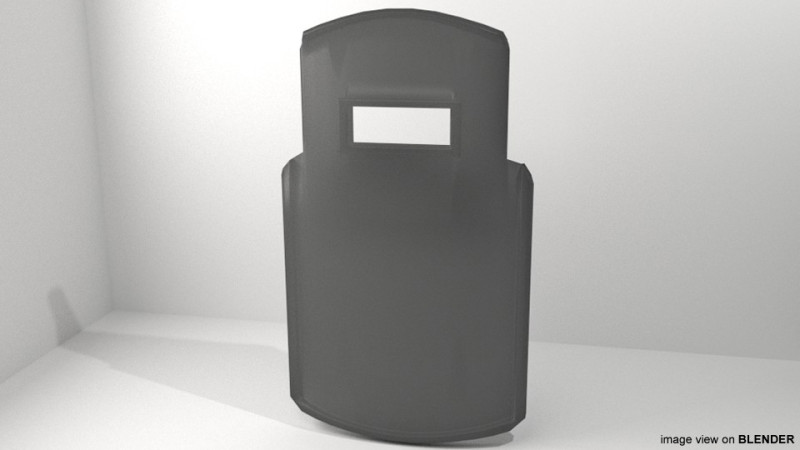 Personal Armor Shield - Modern Swat Shield model 2 3D Model .c4d .max .obj .3ds .fbx .stl .blend 