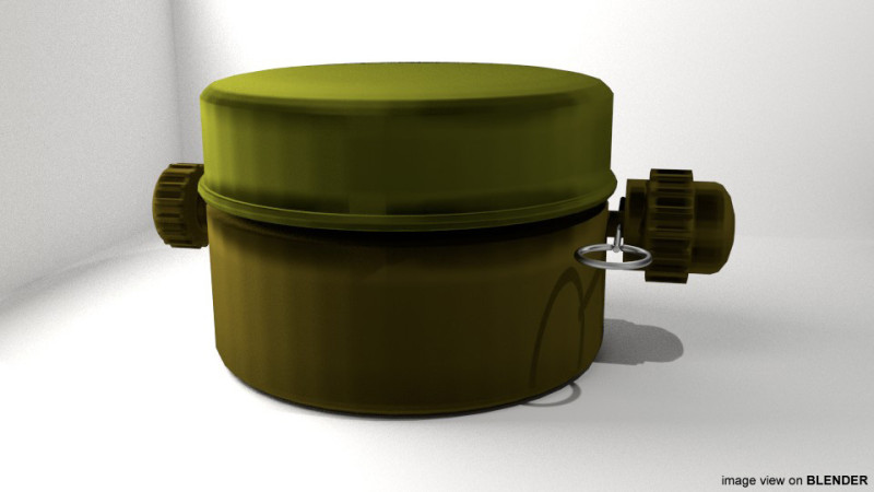 Landmine - Blast mines Anti-Personnel 3Dモデル .c4d .max .obj .3ds .fbx .stl .blend 