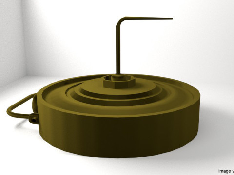 Landmine - Blast mines Anti-Vehicle 3D Model
