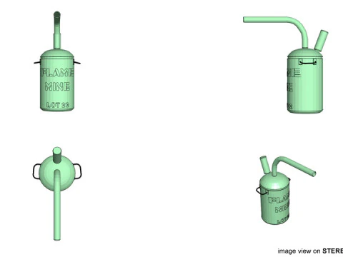 Landmine - Flame Mines 3D Model