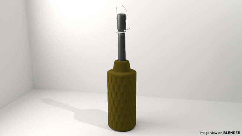 Landmine - Fragmentation Anti-Personnel 3D Model .c4d .max .obj .3ds .fbx .stl .blend 