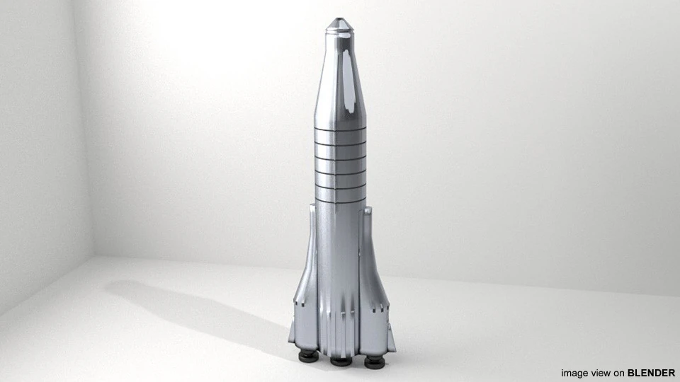 Rocket Missile - Atlas 3D Model .c4d .max .obj .3ds .fbx .stl .blend