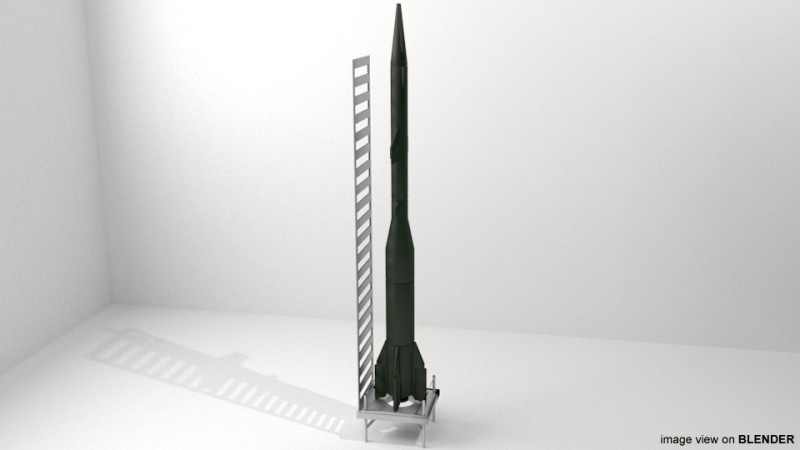 Rocket Missile - EKR 3D Model .c4d .max .obj .3ds .fbx .stl .blend 