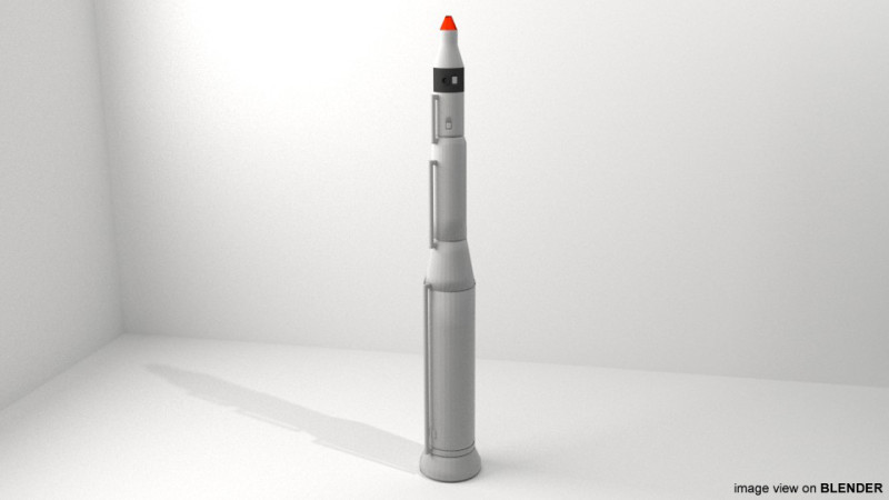 Rocket Missile - Minuteman 3D Model .c4d .max .obj .3ds .fbx .stl .blend 