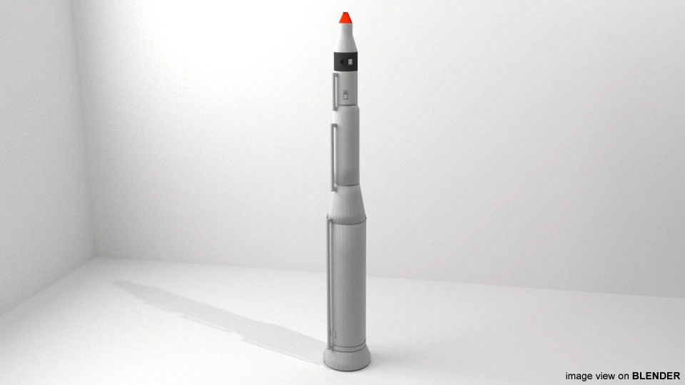 Rocket Missile - Minuteman 3D Model .c4d .max .obj .3ds .fbx .stl .blend 
