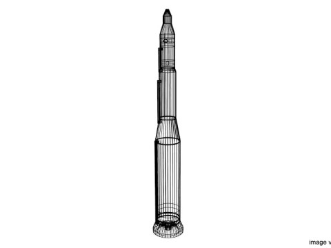 Rocket Missile - Minuteman 3D Model