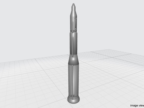 Rocket Missile - Minuteman 3D Model