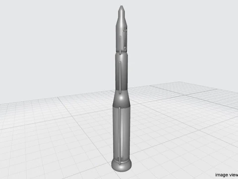 Rocket Missile - Minuteman 3D Model