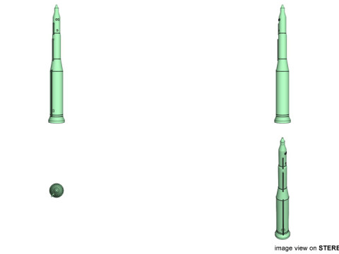Rocket Missile - Minuteman 3D Model