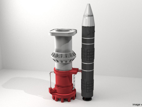 Rocket Missile - Peacekeeper 3D Model