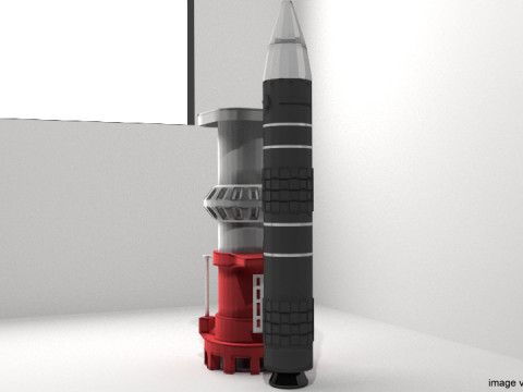 Rocket Missile - Peacekeeper 3Dモデル