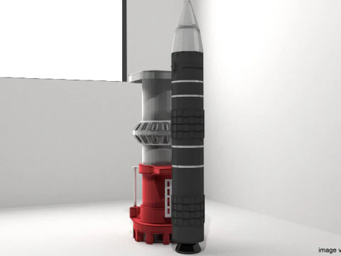 Rocket Missile - Peacekeeper 3D Model