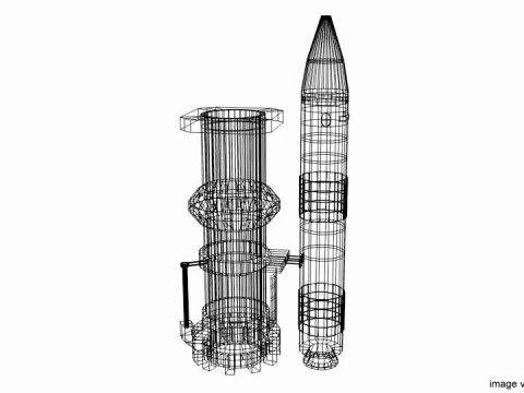 Rocket Missile - Peacekeeper 3D Model