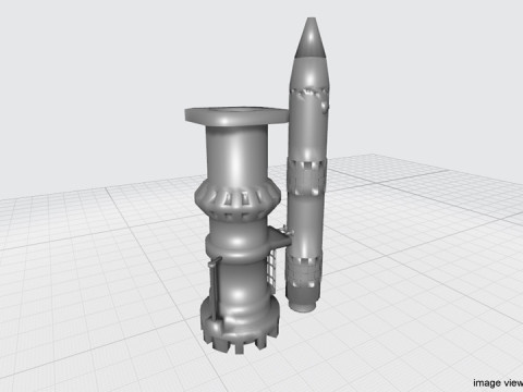 Rocket Missile - Peacekeeper 3Dモデル