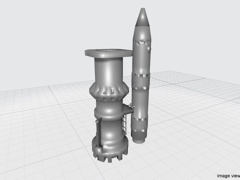 Rocket Missile - Peacekeeper 3D Model