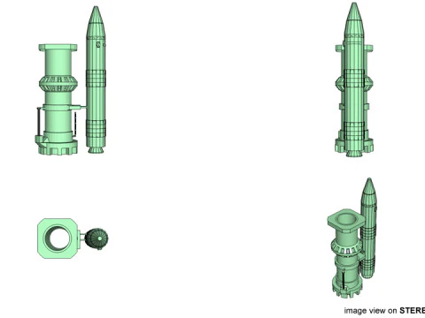 Rocket Missile - Peacekeeper 3D Model