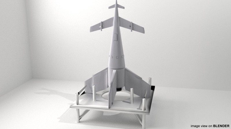 Rocket Missile - Q rocketship 3D Модель .c4d .max .obj .3ds .fbx .stl .blend 