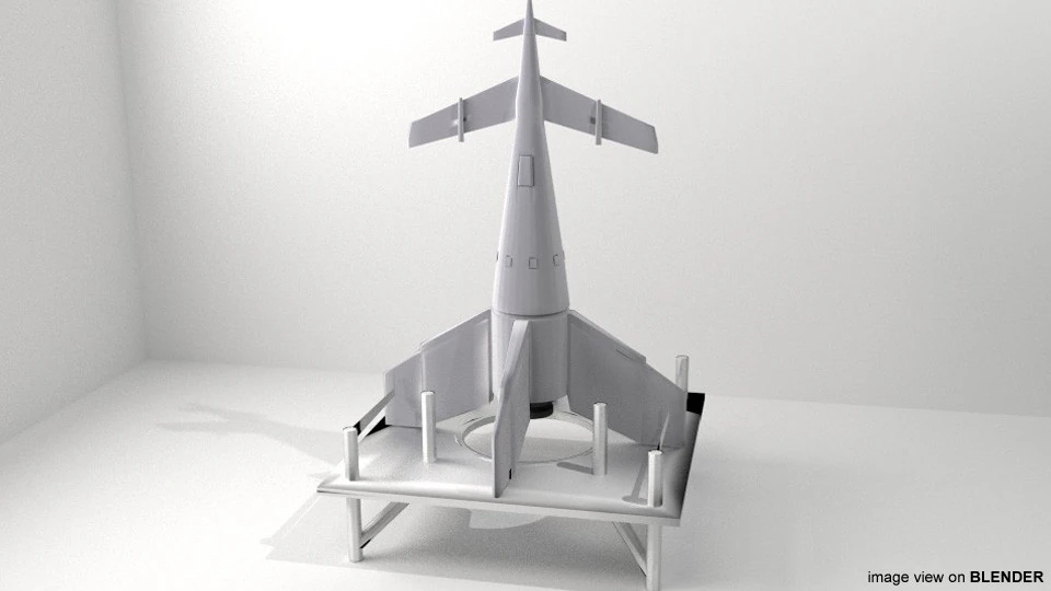 Rocket Missile - Q rocketship 3D Model .c4d .max .obj .3ds .fbx .stl .blend 