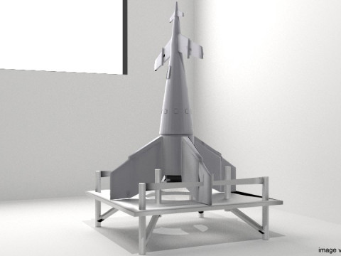 Rocket Missile - Q rocketship 3D Модель