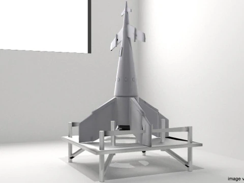 Rocket Missile - Q rocketship 3D Model