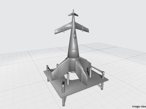Rocket Missile - Q rocketship 3D Model
