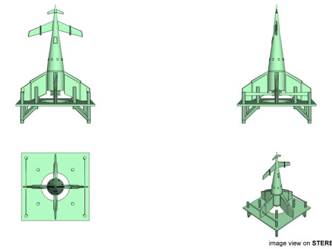 Rocket Missile - Q rocketship 3D Модель
