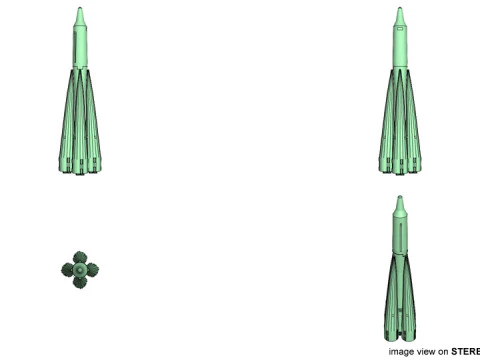 Rocket Missile - R-7 Semyorka 3D Model
