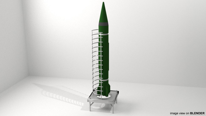 Rocket Missile - Scud 3D Model .c4d .max .obj .3ds .fbx .stl .blend 