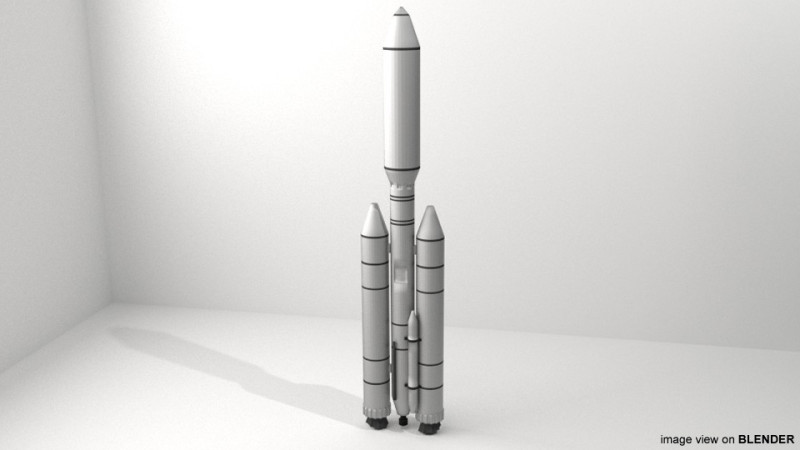 Rocket Missile - Titan III 3D मॉडल .c4d .max .obj .3ds .fbx .stl .blend 