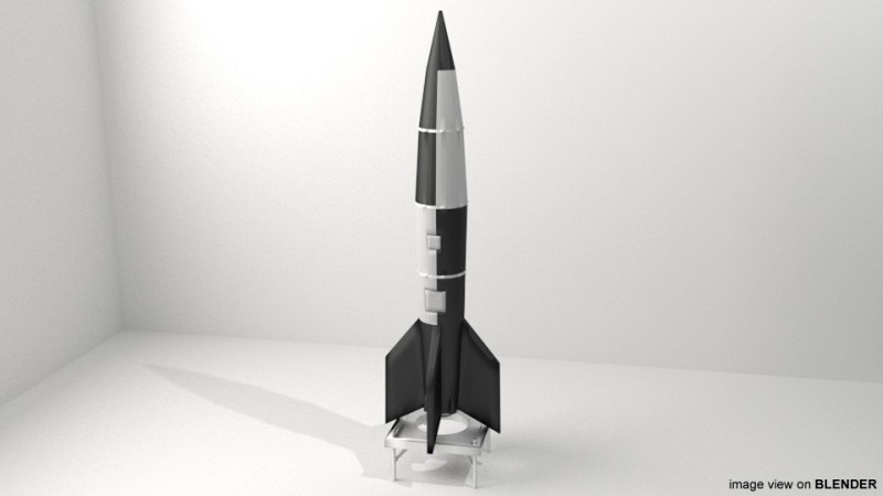 Rocket Missile - V2 3D-Modell .c4d .max .obj .3ds .fbx .stl .blend 