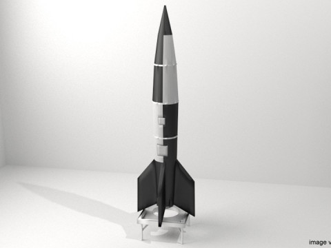 Rocket Missile - V2 3D Model