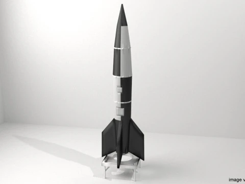 로켓 미사일 - V2 3D 모델