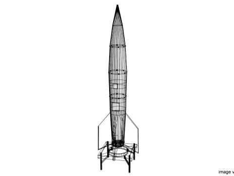 Rocket Missile - V2 3D Model
