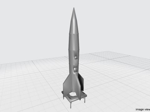 Rocket Missile - V2 3D-Modell