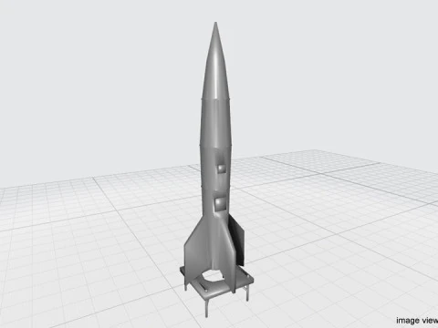 Rocket Missile - V2 3D Model