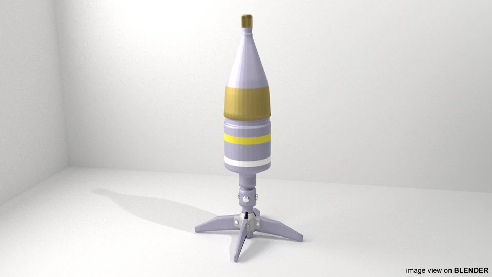 Proiettile lanciarazzi - CALORE Modello 3D .c4d .max .obj .3ds .fbx .stl .blend 