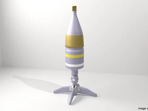 로켓 발사기 발사체 - HEAT 3D 모델