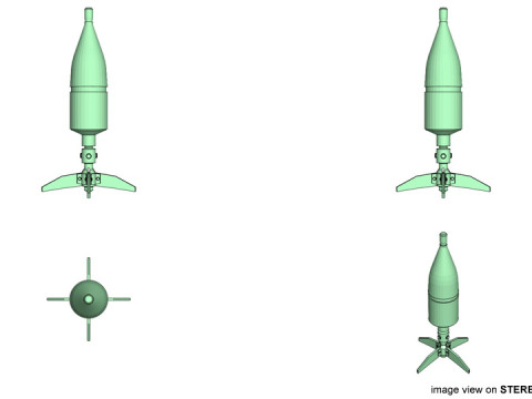 Rocket Launcher Projectile - HEAT 3D Model
