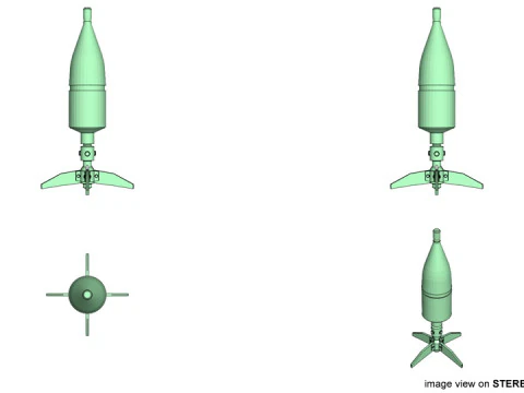 Proiettile lanciarazzi - CALORE Modello 3D