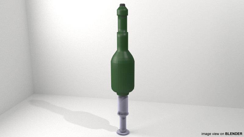 Rocket Launcher Projectile - Hollow Charge Warhead 3D-Modell .c4d .max .obj .3ds .fbx .stl .blend 