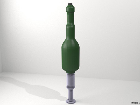 Rocket Launcher Projectile - Hollow Charge Warhead 3D 모델
